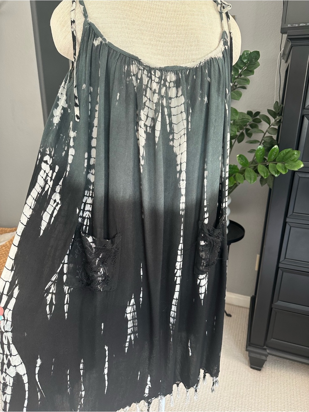 Tie-Dye Cover Up with Fringe OSFA - Picture 3 of 10